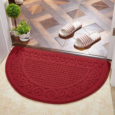 Vision Paillasson Semi-circulaire, Tapis D'Entrée Doux Et Antidérapant, Paillasson D'Intérieur Lavable Pour Cuisine, Couloir Et Entrée Extérieure (rouge, 48 X 78 Cm) - Publicité Vision Paillasson Semi-circulaire, Tapis D'Entrée Doux Et Antidérapant, Paillasson D'Intérieur Lavable Pour Cuisine, Couloir Et Entrée Extérieure (rouge, 48 X 78 Cm) - Publicité