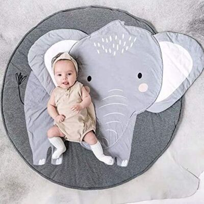 Melissa Tapis Ramper Bébé Tapis De Jeu Tapis Ramper De Enfants Rond Animaux Moquette Enfant Tapis Pour Fille Garçon 90x90cm (eléphant) - Publicité Melissa Tapis Ramper Bébé Tapis De Jeu Tapis Ramper De Enfants Rond Animaux Moquette Enfant Tapis Pour Fille Garçon 90x90cm (eléphant) - Publicité
