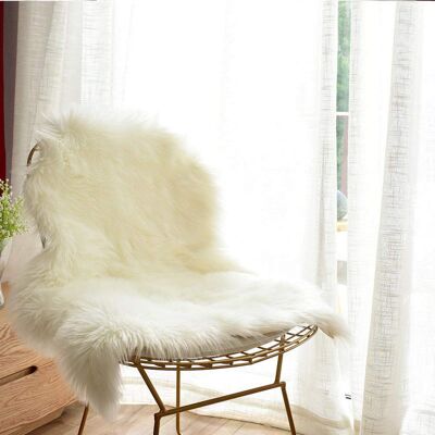 SANS MARQUE Linghhang – Galette De Chaise En Fausse Peau De Mouton Douce – Tapis De Luxe 60x90cm – Confort Optimal Pour Chambre À Coucher – Housse De Siège Blanc - Publicité SANS MARQUE Linghhang – Galette De Chaise En Fausse Peau De Mouton Douce – Tapis De Luxe 60x90cm – Confort Optimal Pour Chambre À Coucher – Housse De Siège Blanc - Publicité