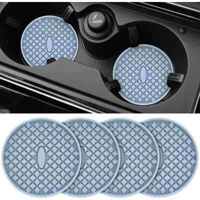 GRASSLIN Pack De 4 Tapis Porte-gobelets Silicone Antidérapant Design Diamant Intérieur Véhicule - Publicité GRASSLIN Pack De 4 Tapis Porte-gobelets Silicone Antidérapant Design Diamant Intérieur Véhicule - Publicité