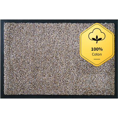 FLOORDIREKT Tapis D'Entrée Antidérapant En Coton, Beige 50 X 80 Cm - Publicité FLOORDIREKT Tapis D'Entrée Antidérapant En Coton, Beige 50 X 80 Cm - Publicité