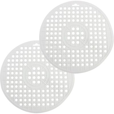 GRASSLIN 2x Tapis D'Évier, Rond, Plastique Souple, Blanc, Protection Évier Et Vaisselle, Cuisine - Publicité GRASSLIN 2x Tapis D'Évier, Rond, Plastique Souple, Blanc, Protection Évier Et Vaisselle, Cuisine - Publicité