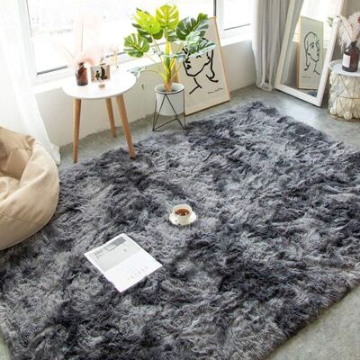 Melissa Ersandy – Tapis Shaggy Antidérapant 120x200cm – Velours Doux 4cm D'Épaisseur – Décoration Moderne Pour Salon Et Chambre – Couleur Noir Gris - Publicité Melissa Ersandy – Tapis Shaggy Antidérapant 120x200cm – Velours Doux 4cm D'Épaisseur – Décoration Moderne Pour Salon Et Chambre – Couleur Noir Gris - Publicité