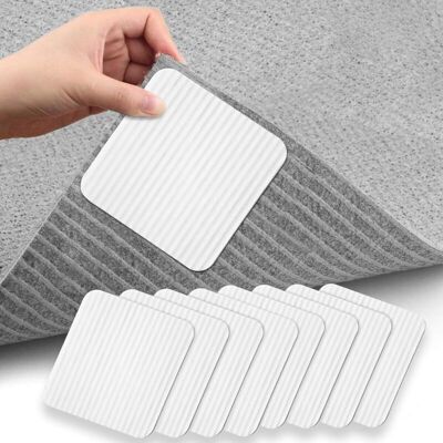 OEM Anti Derapant Tapis Lavable, 16 Pièces Antidérapant Coupeable, Gardez Votre Tapis En Place, Se Décolle Facilement, Anti Glisse Pour Cuisine Chambre Salon Salle De Bain, Blanc - Publicité OEM Anti Derapant Tapis Lavable, 16 Pièces Antidérapant Coupeable, Gardez Votre Tapis En Place, Se Décolle Facilement, Anti Glisse Pour Cuisine Chambre Salon Salle De Bain, Blanc - Publicité