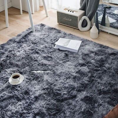 Melissa Ersandy – Tapis Enfant Shaggy Moderne 80x120cm – Poils Longs Doux – Antidérapant – Design Gris Foncé Pour Chambre D'Adolescent - Publicité Melissa Ersandy – Tapis Enfant Shaggy Moderne 80x120cm – Poils Longs Doux – Antidérapant – Design Gris Foncé Pour Chambre D'Adolescent - Publicité