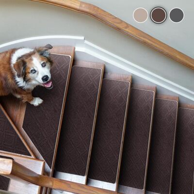 OEM Tapis D'Escalier Antidérapant Lot De 15 – Marchettes Autocollantes Intérieur, Moquette Réutilisable Pour Animaux, Seniors, Enfants – Motif Carreaux Marron 55x19 Cm - Publicité OEM Tapis D'Escalier Antidérapant Lot De 15 – Marchettes Autocollantes Intérieur, Moquette Réutilisable Pour Animaux, Seniors, Enfants – Motif Carreaux Marron 55x19 Cm - Publicité