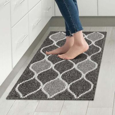 ABYSSE Tapis De Cuisine Antidérapant, Absorbant, Résistant À La Saleté, 100 % Polypropylène, Lavable En Machine, 45 X 75 Cm, Noir - Publicité ABYSSE Tapis De Cuisine Antidérapant, Absorbant, Résistant À La Saleté, 100 % Polypropylène, Lavable En Machine, 45 X 75 Cm, Noir - Publicité