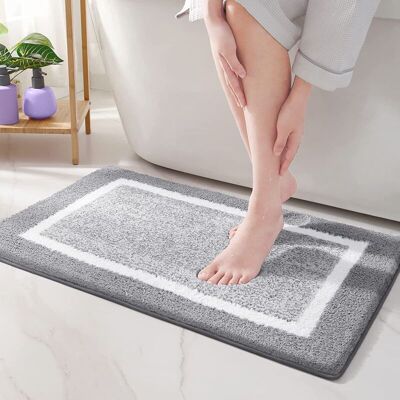 SANS MARQUE Tapis De Bain Antiderapant- 40 X 60 Cm - Gris,tapis Salle De Bain En Microfibre Douce,tapis De Bain Absorbant À Poils Longs, Lavable En Machine - Publicité SANS MARQUE Tapis De Bain Antiderapant- 40 X 60 Cm - Gris,tapis Salle De Bain En Microfibre Douce,tapis De Bain Absorbant À Poils Longs, Lavable En Machine - Publicité
