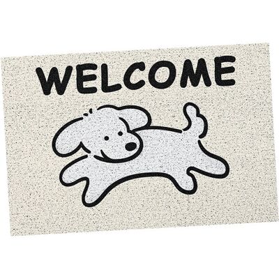 HEAT Tapis D'Entrée Beige À Motif De Chien Mignon, 40 X 60 Cm, Antidérapant Et Anti-boue. Décoration Intérieure. Publicité HEAT Tapis D'Entrée Beige À Motif De Chien Mignon, 40 X 60 Cm, Antidérapant Et Anti-boue. Décoration Intérieure. Publicité