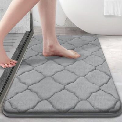 SCORPIO Tapis De Bain Antidérapant En Mousse À Mémoire De Forme Souple, Très Absorbant Et Lavable En Machine – 40 X 60 Cm, Gris - Publicité SCORPIO Tapis De Bain Antidérapant En Mousse À Mémoire De Forme Souple, Très Absorbant Et Lavable En Machine – 40 X 60 Cm, Gris - Publicité