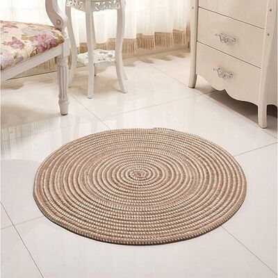 BRINSEA Tapis Tressé À La Main - Rond - Pour Le Salon, La Chambre À Coucher, La Salle De Bain, La Chambre D'Enfant - Beige - 40 X 40 Cm-ensoleillé - Publicité BRINSEA Tapis Tressé À La Main - Rond - Pour Le Salon, La Chambre À Coucher, La Salle De Bain, La Chambre D'Enfant - Beige - 40 X 40 Cm-ensoleillé - Publicité