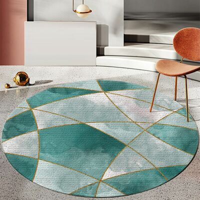 OEM Tapis Rond Lavable En Machine, Style Géométrique Simple Interieur Anti Slip Chambre À Coucher Salon Tapis D'Entrée Absorbant Antidérapant (vert Dégradé,80cm) - Publicité OEM Tapis Rond Lavable En Machine, Style Géométrique Simple Interieur Anti Slip Chambre À Coucher Salon Tapis D'Entrée Absorbant Antidérapant (vert Dégradé,80cm) - Publicité