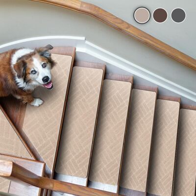 OEM Tapis D'Escalier Antidérapant, Lot De 15 Marchettes D'Escalier Autocollantes Intérieur, Moquette Escalier Réutilisable Pour Animaux, Seniors, Enfants (motif En Losange, Beige, 55x19 Cm) - Publicité OEM Tapis D'Escalier Antidérapant, Lot De 15 Marchettes D'Escalier Autocollantes Intérieur, Moquette Escalier Réutilisable Pour Animaux, Seniors, Enfants (motif En Losange, Beige, 55x19 Cm) - Publicité