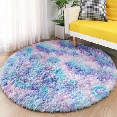 OEM Tapis En Peluche Rond Moelleux - Pour Salon Moderne, Chambre À Coucher, Chambre D'Enfant - Doux Pour Enfants Et Filles (multicolore, Diamètre 140 Cm) - Publicité OEM Tapis En Peluche Rond Moelleux - Pour Salon Moderne, Chambre À Coucher, Chambre D'Enfant - Doux Pour Enfants Et Filles (multicolore, Diamètre 140 Cm) - Publicité