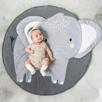 Vision Tapis Ramper Bébé Tapis De Jeu Tapis Ramper De Enfants Rond Animaux Moquette Enfant Tapis Pour Fille Garçon 90x90cm (eléphant) - Publicité Vision Tapis Ramper Bébé Tapis De Jeu Tapis Ramper De Enfants Rond Animaux Moquette Enfant Tapis Pour Fille Garçon 90x90cm (eléphant) - Publicité