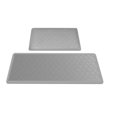 OEM Lot De 2 Tapis De Cuisine Anti-fatigue Confortables En Mousse Rembourrée, Ergonomiques Et Confortables Pour La Maison, Gris Clair - Publicité OEM Lot De 2 Tapis De Cuisine Anti-fatigue Confortables En Mousse Rembourrée, Ergonomiques Et Confortables Pour La Maison, Gris Clair - Publicité
