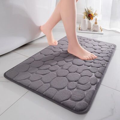 Vision Tapis De Bain En Mousse À Mémoire De Forme - Tapis De Douche Absorbant - Tapis De Bain - Tapis Décoratif - Antidérapant - Pour Salle De Bain Et Salon - 40 X 60 Cm - Gris Foncé - Publicité Vision Tapis De Bain En Mousse À Mémoire De Forme - Tapis De Douche Absorbant - Tapis De Bain - Tapis Décoratif - Antidérapant - Pour Salle De Bain Et Salon - 40 X 60 Cm - Gris Foncé - Publicité