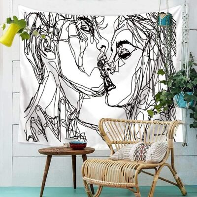BRINSEA Tapisserie Art Abstrait Tapisserie Psychédélique Polyester Décor À La Maison Morden Déco Tissu Tapisserie 150 X 130 Cm - Publicité BRINSEA Tapisserie Art Abstrait Tapisserie Psychédélique Polyester Décor À La Maison Morden Déco Tissu Tapisserie 150 X 130 Cm - Publicité