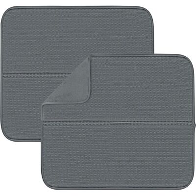 GRASSLIN Lot De 2 Tapis Séchage En Microfibre, Rapide, Accessoires Comptoir Cuisine, Lavable Machine, 15,7 X 45 Cm Gris(pli Central) -'Gris(pli Central)'gris(pli Central)'- - Publicité GRASSLIN Lot De 2 Tapis Séchage En Microfibre, Rapide, Accessoires Comptoir Cuisine, Lavable Machine, 15,7 X 45 Cm Gris(pli Central) -'Gris(pli Central)'gris(pli Central)'- - Publicité