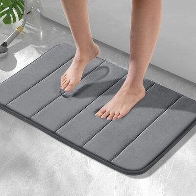 Generic Tapis De Bain Antidérapant En Mousse À Mémoire De Forme, 40 X 60cm Absorbant Tapis Salle De Bain, Lavable En Machine, Séchage Rapide, Gris Foncé - Publicité Generic Tapis De Bain Antidérapant En Mousse À Mémoire De Forme, 40 X 60cm Absorbant Tapis Salle De Bain, Lavable En Machine, Séchage Rapide, Gris Foncé - Publicité