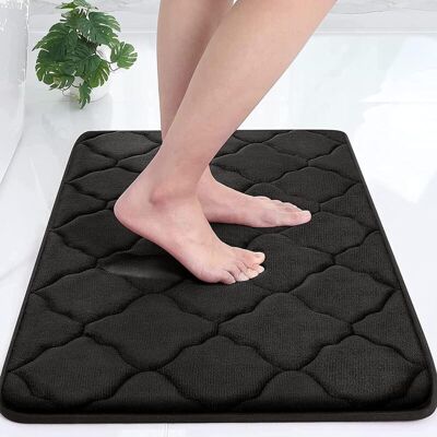 BRAST Tapis De Bain Antiderapant,tapis Salle De Bain En Mousse À Mémoire Douce,tapis De Bain Absorbant,lavable En Machine - 40 X 60 Cm, Noir - Publicité BRAST Tapis De Bain Antiderapant,tapis Salle De Bain En Mousse À Mémoire Douce,tapis De Bain Absorbant,lavable En Machine - 40 X 60 Cm, Noir - Publicité