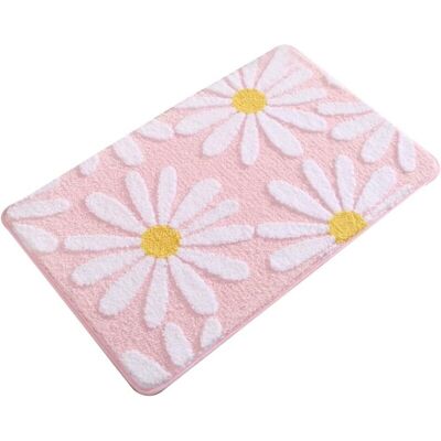 BRAST Tapis De Bain Antidérapant Pour Salle De Bain - Tapis De Bain Absorbant - Motif Floral - Doux - Rose Tufté - Publicité BRAST Tapis De Bain Antidérapant Pour Salle De Bain - Tapis De Bain Absorbant - Motif Floral - Doux - Rose Tufté - Publicité
