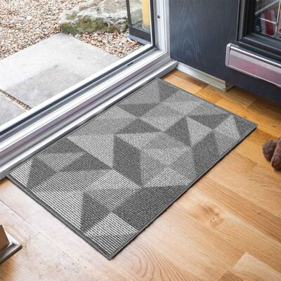 Melissa Paillasson Antidérapant Intérieur 60x90 Cm Tapis De Porte Doux Lavable En Machine Absorbant Et Résistant Paillasson Gris Exterieur Pour Entrée, Escaliers, Couloir, Cour - Gris - Publicité Melissa Paillasson Antidérapant Intérieur 60x90 Cm Tapis De Porte Doux Lavable En Machine Absorbant Et Résistant Paillasson Gris Exterieur Pour Entrée, Escaliers, Couloir, Cour - Gris - Publicité