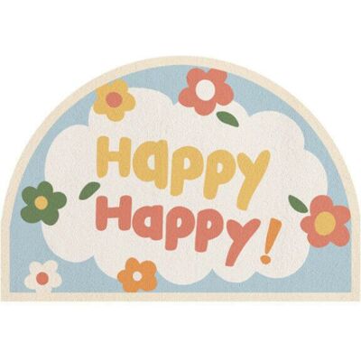 BRINSEA Tapis De Chambre À Dessin Animé, Paillasson Semi-circulaire, Absorbant Et Antidérapant, Tapis Floral Mat (style 2) - Publicité BRINSEA Tapis De Chambre À Dessin Animé, Paillasson Semi-circulaire, Absorbant Et Antidérapant, Tapis Floral Mat (style 2) - Publicité