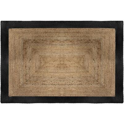 Tapis En Jute Naturel Végétale 120 X 170 Cm Atmosphera - Noir - Noir - - Publicité Tapis En Jute Naturel Végétale 120 X 170 Cm Atmosphera - Noir - Noir - - Publicité
