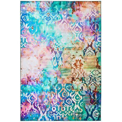 BELIANI Tapis Bohème Oriental En Polyester 200 X 300 Cm Motif Imprimé Couleurs Vives Tissé À Plat Multicolore Isvanta - Publicité BELIANI Tapis Bohème Oriental En Polyester 200 X 300 Cm Motif Imprimé Couleurs Vives Tissé À Plat Multicolore Isvanta - Publicité
