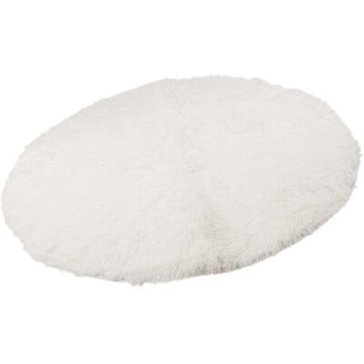 HEAT Tapis Rond En Peluche Ultra Doux Et Moelleux, Antidérapant Et Duveteux, Style Moderne, Blanc, Idéal Pour Le Salon Et La Chambre. Publicité HEAT Tapis Rond En Peluche Ultra Doux Et Moelleux, Antidérapant Et Duveteux, Style Moderne, Blanc, Idéal Pour Le Salon Et La Chambre. Publicité