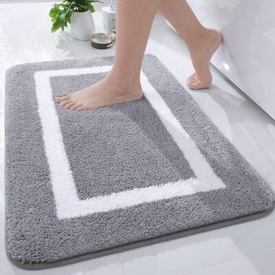 Generic Tapis De Bain Antidérapant, Microfibre Douce, À Poils Longs Et Absorbants, Lavable En Machine – 50 X 80 Cm – Gris - Publicité Generic Tapis De Bain Antidérapant, Microfibre Douce, À Poils Longs Et Absorbants, Lavable En Machine – 50 X 80 Cm – Gris - Publicité