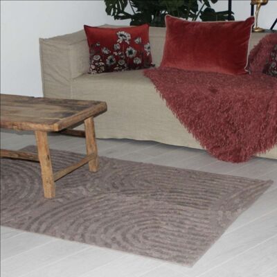 OEM Tapis Relief Circle Courbe Taupe 60x90 Cm - Publicité OEM Tapis Relief Circle Courbe Taupe 60x90 Cm - Publicité