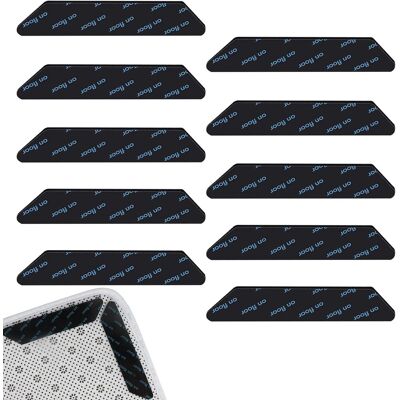GRASSLIN 10 Fixateurs De Tapis, Sous-tapis Antidérapant En Pu, Lavable Et Réutilisable, Pour Sol Dur, Noir - Publicité GRASSLIN 10 Fixateurs De Tapis, Sous-tapis Antidérapant En Pu, Lavable Et Réutilisable, Pour Sol Dur, Noir - Publicité