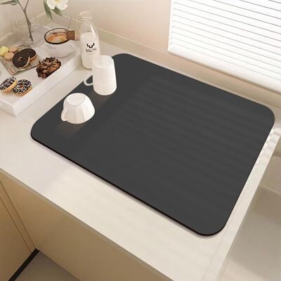 GRASSLIN Tapis Égouttoir De Cuisine, À Vaisselle Antidérapant, Pour Comptoir Boire Animaux Compagnie(noir Pur,50 X 60cm) Noir Pur 50 60 Cm'50 X 60 Cm Noir Pur'noir Pur'50 X 60 Cm - Publicité GRASSLIN Tapis Égouttoir De Cuisine, À Vaisselle Antidérapant, Pour Comptoir Boire Animaux Compagnie(noir Pur,50 X 60cm) Noir Pur 50 60 Cm'50 X 60 Cm Noir Pur'noir Pur'50 X 60 Cm - Publicité