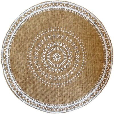 OEM Napperon Rond Tissé À Franges De Jute 38 Cm Tapis De Table Imprimé Naturel Tapis De Table De Cuisine Antidérapant Résistant À La Chaleur Coussin De Protection De L'Environnement - Publicité OEM Napperon Rond Tissé À Franges De Jute 38 Cm Tapis De Table Imprimé Naturel Tapis De Table De Cuisine Antidérapant Résistant À La Chaleur Coussin De Protection De L'Environnement - Publicité