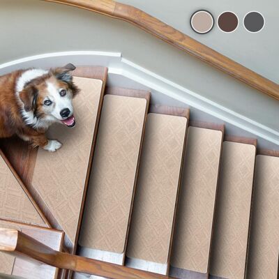 OEM Tapis D'Escalier Antidérapant, Lot De 15 Marchettes D'Escalier Autocollantes Intérieur, Moquette Escalier Réutilisable Pour Animaux, Seniors, Enfants (motif À Carreaux, Beige, 55x19 Cm) - Publicité OEM Tapis D'Escalier Antidérapant, Lot De 15 Marchettes D'Escalier Autocollantes Intérieur, Moquette Escalier Réutilisable Pour Animaux, Seniors, Enfants (motif À Carreaux, Beige, 55x19 Cm) - Publicité