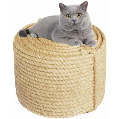 Vision Tigrezy 6mm Jute Corde Pour Réparation Et Remplacement De Chat Scratch Pilier, Rayure Arbre, Chat Rayure Tampon/tapis/botteur Jouet, Tuyau/escaliers/pneu Emballage, Accueil Décoration, 6mm10m, Beige - Publicité Vision Tigrezy 6mm Jute Corde Pour Réparation Et Remplacement De Chat Scratch Pilier, Rayure Arbre, Chat Rayure Tampon/tapis/botteur Jouet, Tuyau/escaliers/pneu Emballage, Accueil Décoration, 6mm10m, Beige - Publicité