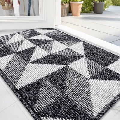 Vision Paillasson D'Entrée Intérieur Lavable 32 X 20 Po, Motif Géométrique Recto Verso, Absorbant, Résistant À La Saleté, Facile À Nettoyer, Noir - Publicité Vision Paillasson D'Entrée Intérieur Lavable 32 X 20 Po, Motif Géométrique Recto Verso, Absorbant, Résistant À La Saleté, Facile À Nettoyer, Noir - Publicité