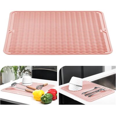 GRASSLIN Tapis D'Égouttement 40 X 45 Cm, Tapis En Silicone, Antidérapant, Résistant À La Chaleur, Rose, Unisexe Rose Pâle Cm'40 X 45 Cm Rose Pâle'rose Pâle'40 X 45 Cm - Publicité GRASSLIN Tapis D'Égouttement 40 X 45 Cm, Tapis En Silicone, Antidérapant, Résistant À La Chaleur, Rose, Unisexe Rose Pâle Cm'40 X 45 Cm Rose Pâle'rose Pâle'40 X 45 Cm - Publicité