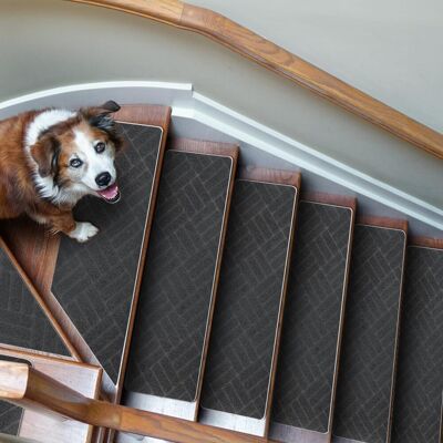 OEM Tapis D'Escalier Antidérapant, Lot De 15 Marchettes D'Escalier Autocollantes Intérieur, Moquette Escalier Réutilisable Pour Animaux, Seniors, Enfants (motif En Losange, Gris Foncé, 76x20 Cm) - Publicité OEM Tapis D'Escalier Antidérapant, Lot De 15 Marchettes D'Escalier Autocollantes Intérieur, Moquette Escalier Réutilisable Pour Animaux, Seniors, Enfants (motif En Losange, Gris Foncé, 76x20 Cm) - Publicité