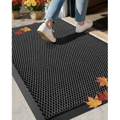 Scotch Tapis D'Entrée Élastique En Soie - Tapis D'Extérieur Pour La Maison, La Terrasse Et Les Portes - Durable, Antidérapant Et À Séchage Rapide, 43 X 76 Cm, Noir Et Gris - Publicité Scotch Tapis D'Entrée Élastique En Soie - Tapis D'Extérieur Pour La Maison, La Terrasse Et Les Portes - Durable, Antidérapant Et À Séchage Rapide, 43 X 76 Cm, Noir Et Gris - Publicité