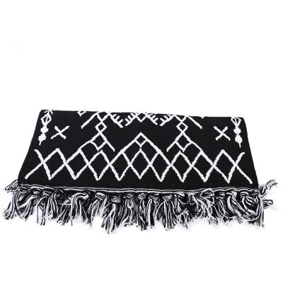HEAT Tapis De Couloir Tissé, Doux, Portable Et Décoratif, Long Tapis De Sol En Coton Et Lin Avec Pompons Pour Salon, Chambre, Cuisine - Publicité HEAT Tapis De Couloir Tissé, Doux, Portable Et Décoratif, Long Tapis De Sol En Coton Et Lin Avec Pompons Pour Salon, Chambre, Cuisine - Publicité