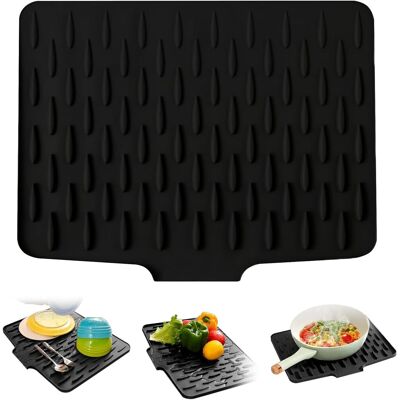 GRASSLIN 1 Tapis Égouttoir, Silicone Antidérapant, Structure Rainurée, Résistant Chaleur 230°c, Cuisine - Publicité GRASSLIN 1 Tapis Égouttoir, Silicone Antidérapant, Structure Rainurée, Résistant Chaleur 230°c, Cuisine - Publicité