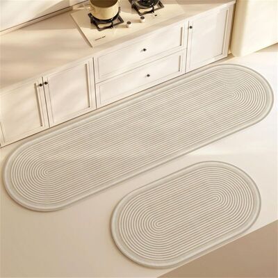 OEM Lot De 2 Tapis De Cuisine Ovale Antidérapant En Terre De Diatomée, Pour Devant L'Évier, Séchage Rapide, Antidérapant, Antitache Et Lavable, Pour Salon, Couloir, Salle De Bain (beige, 50 X 80 Cm + 50 X - Publicité OEM Lot De 2 Tapis De Cuisine Ovale Antidérapant En Terre De Diatomée, Pour Devant L'Évier, Séchage Rapide, Antidérapant, Antitache Et Lavable, Pour Salon, Couloir, Salle De Bain (beige, 50 X 80 Cm + 50 X - Publicité