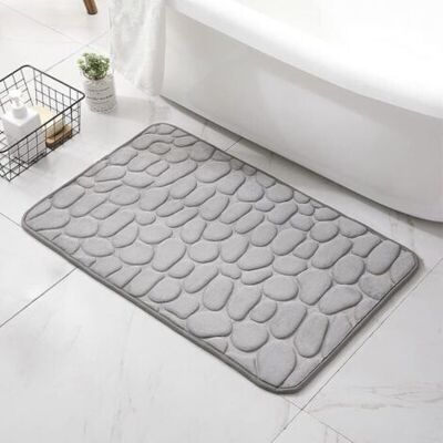 SCORPIO Tapis De Bain En Mousse À Mémoire De Forme Tapis De Bain Antidérapant Tapis De Bain Absorbant De Haute Qualité Lavable En Machine (gris) - Publicité SCORPIO Tapis De Bain En Mousse À Mémoire De Forme Tapis De Bain Antidérapant Tapis De Bain Absorbant De Haute Qualité Lavable En Machine (gris) - Publicité