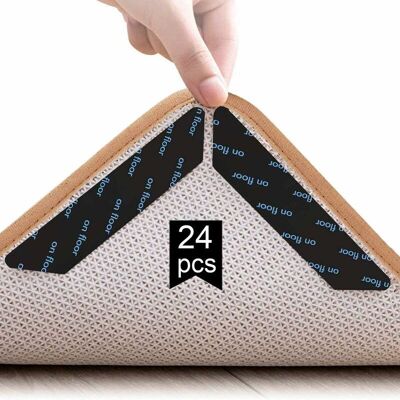 BRINSEA Rug Grippers, 24 Pcs Anti Derapant Tapis, Anti Curling Carpet Grippers Coin, Anti À Boucler Tapis Antidérapant, Réutilisable Sticker Tapis Antidérapant Pour Planchers De Bois Franc,carpettes Et Tapis - Publicité BRINSEA Rug Grippers, 24 Pcs Anti Derapant Tapis, Anti Curling Carpet Grippers Coin, Anti À Boucler Tapis Antidérapant, Réutilisable Sticker Tapis Antidérapant Pour Planchers De Bois Franc,carpettes Et Tapis - Publicité