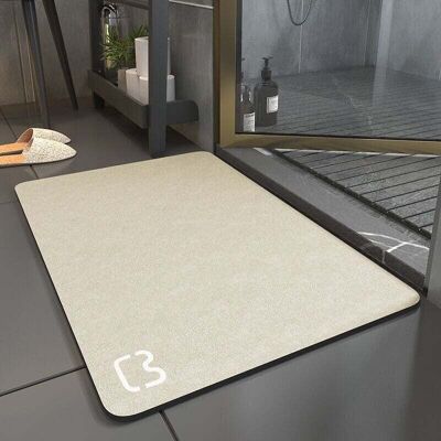 BRAST Tapis De Bain Diatomit Absorbant Séchage Rapide Antidérapant Beige-60x90cm Tapis De Bain Diatomit - Publicité BRAST Tapis De Bain Diatomit Absorbant Séchage Rapide Antidérapant Beige-60x90cm Tapis De Bain Diatomit - Publicité