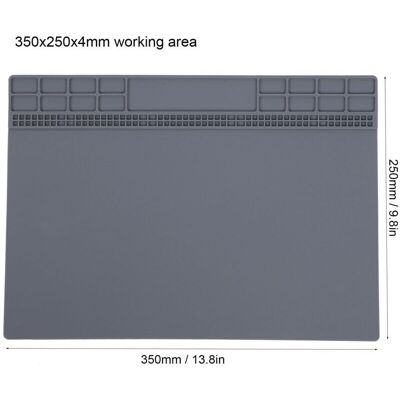OEM Tapis De Réparation En Silicone, Résistant À La Chaleur, Pour Ordinateur, Téléphone, Station De Soudure, Outils, 350x250x4mm, Gris - Publicité OEM Tapis De Réparation En Silicone, Résistant À La Chaleur, Pour Ordinateur, Téléphone, Station De Soudure, Outils, 350x250x4mm, Gris - Publicité