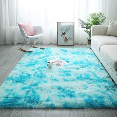 BRINSEA Tapis Chambre Tapis Modernes De Salon Soft Tapis À Poils Longs Moelleux Tapis Extra Doux Et Confortable Tapis Antidérapant Intérieur Moelleux Épais Pour Salon (bleu Blanc, 80200cm)-ensoleillé - Publicité BRINSEA Tapis Chambre Tapis Modernes De Salon Soft Tapis À Poils Longs Moelleux Tapis Extra Doux Et Confortable Tapis Antidérapant Intérieur Moelleux Épais Pour Salon (bleu Blanc, 80200cm)-ensoleillé - Publicité